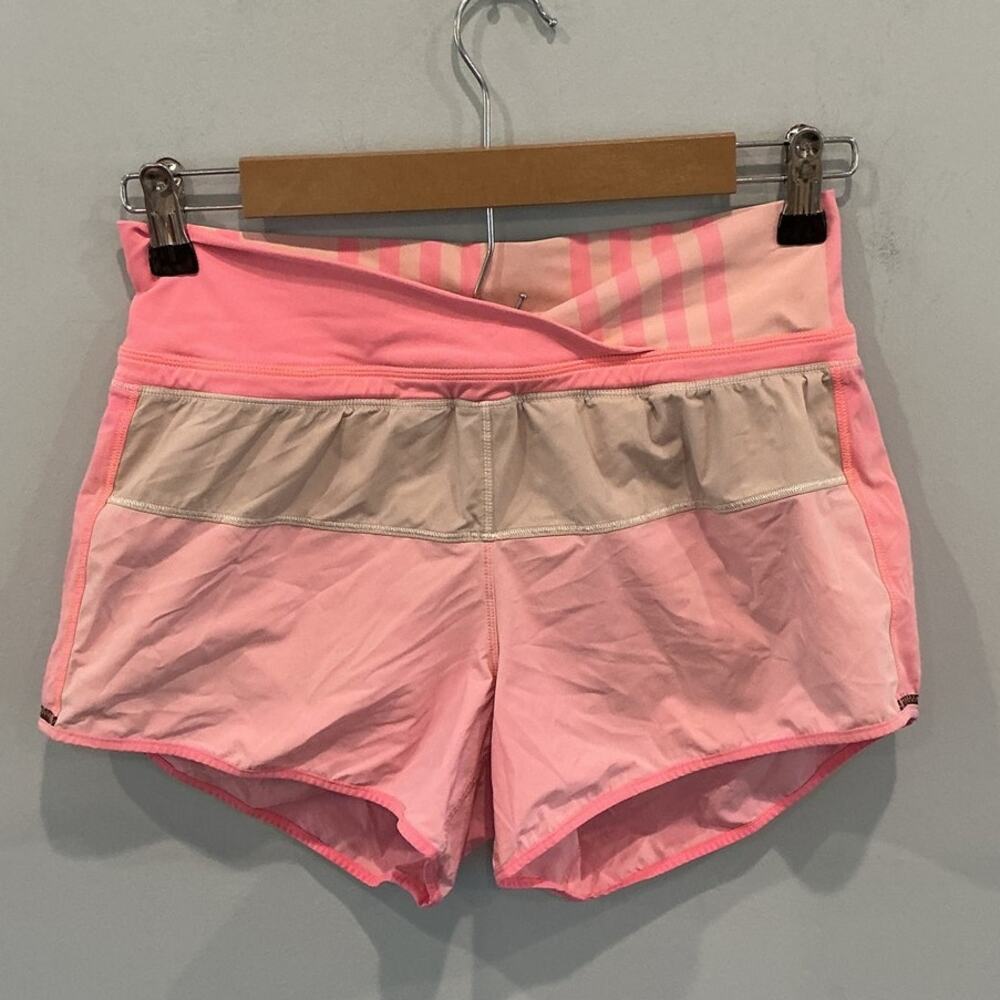 Lululemon Womens Pace Short Size 4 Pink Athleisure Running Gym Sports Casual - Picture 2 of 8